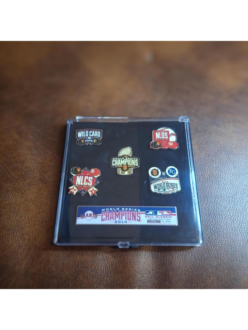 2014 San Francisco Giants World Series Champions 5 Pin Set Limited Edition New